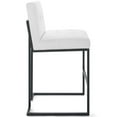 thumbnail image 4 of Pemberly Row 30" Modern Fabric Upholstered Bar Stool in White/Black, 4 of 8