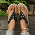 thumbnail image 2 of LOVZFMLL Sandals for Women 2025 Summer Fashion Flower Beach Vacation Flip Flops Thongs Comfort Walking Wedge Sandals Black 8.5, 2 of 5