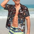 thumbnail image 3 of Lsque The Binding of Isaac Pattern Hawaiian Shirt for Men Unisex Summer Beach Casual Short Sleeve Cotton Linen Button Down Shirts-X-Large, 3 of 6