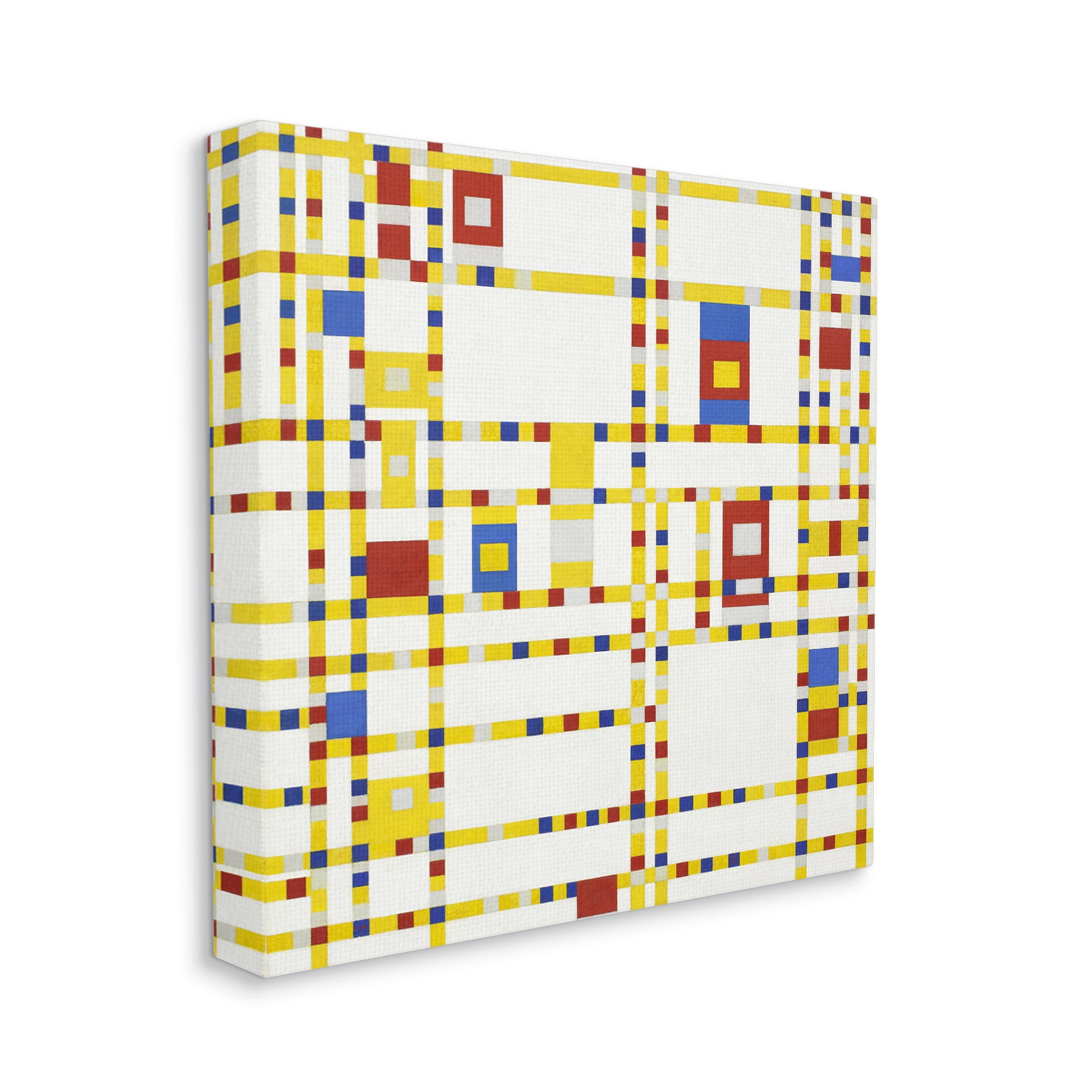 Stupell Industries Broadway Boogie Woogie Piet Mondrian Classic Abstract Painting Painting Gallery Wrapped Canvas Print Wall Art, Design by one1000paintings