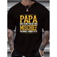 thumbnail image 1 of Men's "PAPA" Graphic Print T-shirt For Summer, Men's Clothing, 1 of 5