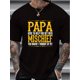 thumbnail image 1 of Camiseta con estampado gráfico "PAPA" para hombre, ropa de verano para hombre, camisetas informales, 1 of 5