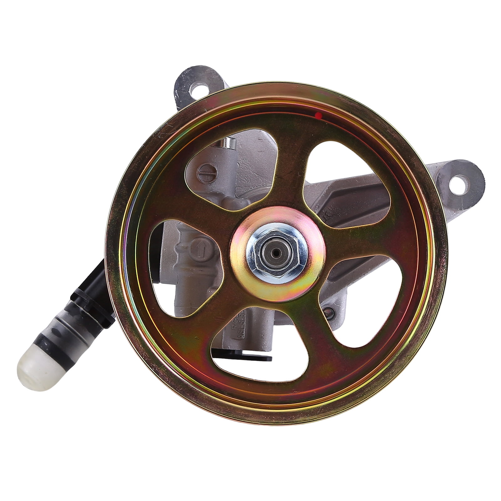 Guwzn Power Steering Pump w/ Pulley Compatible for 2008-2012 Honda Accord Crosstour Pilot V6 3.5L