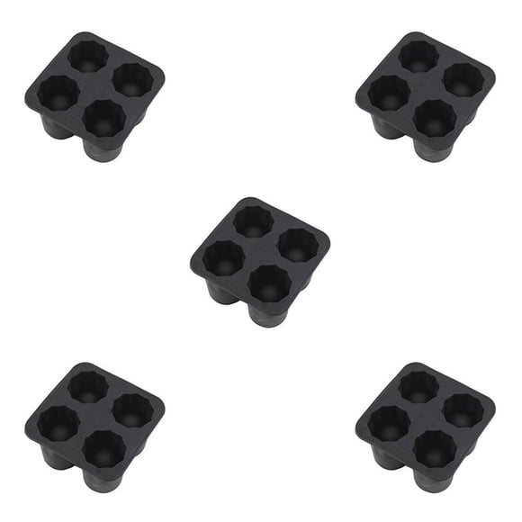 Billuyoard Molde para hacer hielo, resistente a bajas temperaturas, modelo de hielo esférico, bandeja cuadrada, utensilios de cocina, apariencia No. 4 5piezas Billuyoard CBP229625