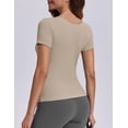 thumbnail image 3 of Pinspark Womens Workout Shirt Short Sleeve Basic Activewear Tops Double Lined Tennis Shirt Summer Casual, 3 of 6