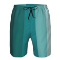 thumbnail image 3 of Fotbe Teal Color Trajes de Baño Estampados para Hombre, Shorts de Verano de Secado Rápido, Ropa de Playa, Bañadores-Large, 3 of 6