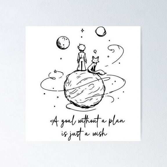 Little Prince Adventures In The Stars Poster Wall Art, Modern Wall Decor For Living Room Bedroom, Wall Art, 8x12 UNFRAMED