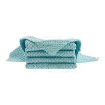 5 Pcs Kitchen Hand Towels Kitchen Dish Cloths Reusable Dishcloths for Kitchens 9.84"x9.84" Lake Blue