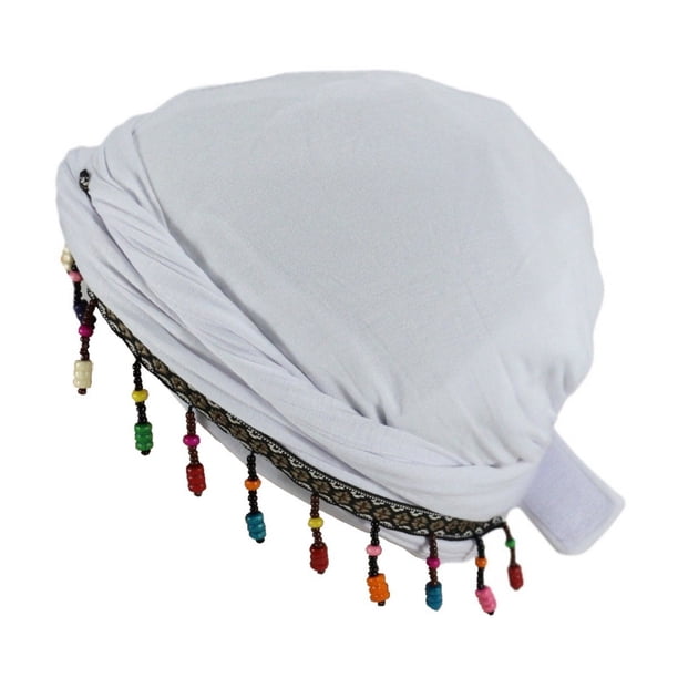 Sombreros. Pañuelos para la cabeza para hombre y mujer, forrados de satén con borlas, trenzas y sin ala. Sombreros vintage de toalla. Sombrero de poliéster para mujer.