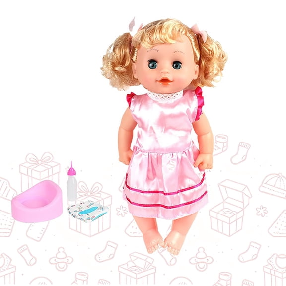 KOYPTL 12In Soft Realistic Baby Doll for Kids Girls 6 12 18 Months,Simulation Newborn Doll Can Talk Baby Toy Gift for Toddlers 2 3 4 5 Years Old Christmas Birthday Pretend Play Holiday Presents