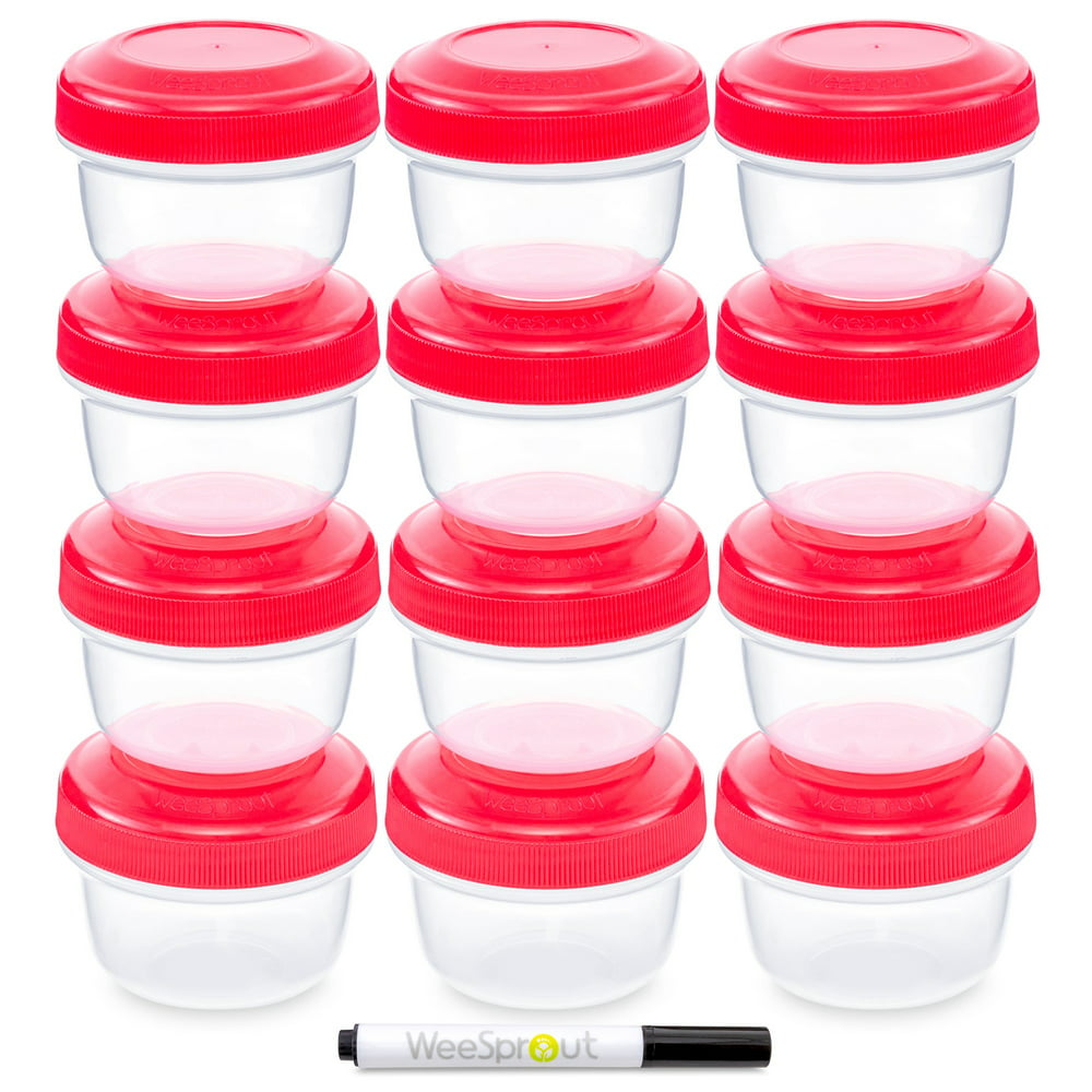 WEESPROUT Leakproof Baby Food Storage | 12 Container Set | Premium BPA