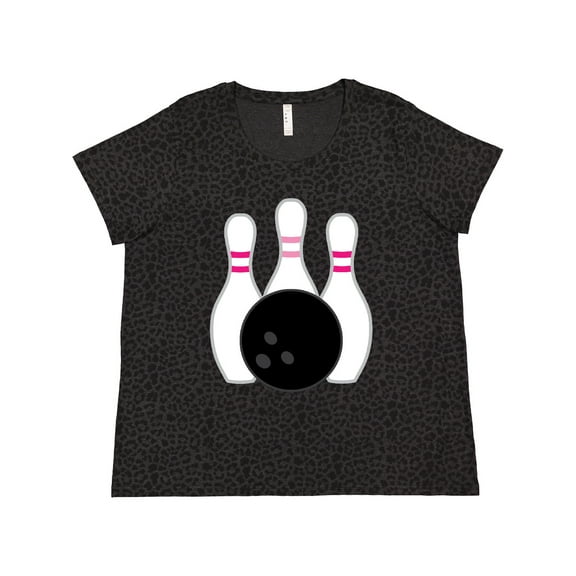 Inktastic Bowling Pins (pink) Women's Plus Size T-Shirt