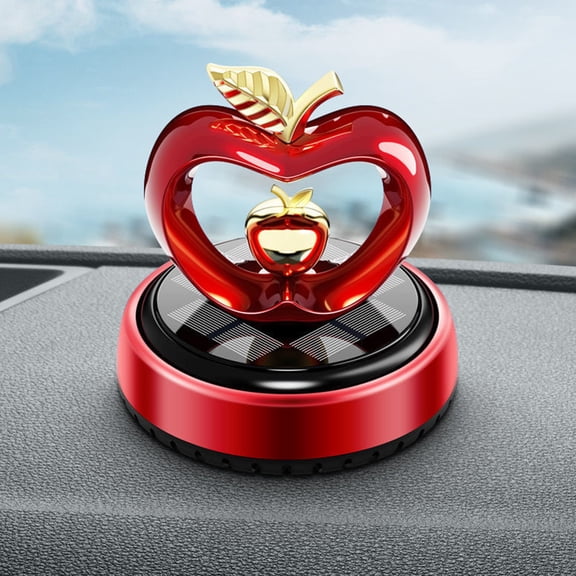 Tgbvmt 3.14 Inch Solar Rotating Car Aroma Diffuser 5ml Essential Oil Energy Saving Sun Powered Operation Odor Elimination Stress Relief Compact Center Console Decor Car Home Dual Use Auto Accessory