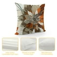 thumbnail image 4 of Creowell Brown and Orange Gray Dahlia Floral Pillow Covers  Outdoor Modern Coffee White Grey Flower Throw Pillows Cover Summer Fall Autumn Decorative Cushion Case for Couch Bed Decor, 4 of 5