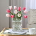 thumbnail image 2 of Jangslng 6Pcs Artificial Tulips Flowers Realistic Beautiful Floral Arrangements Simulation Tulip for Home Weddings Decor, 2 of 8