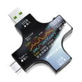 thumbnail image 2 of Amperímetro de Voltaje Kusrkot Medidor de Potencia USB Portátil Tipo C Estilo A, 2 of 8
