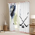 thumbnail image 3 of Homewish Kids Teens Ice Hockey Blackout Curtains Set of 2 (52x84 Each),Sport Gamer Window Curtains,Abstract Graffiti Splash Curtains and Drapes,Breathable Home Decor, 3 of 6