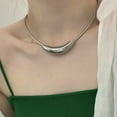 thumbnail image 3 of Stainless Steel Chain Style Statement Collar Necklace, 3 of 3