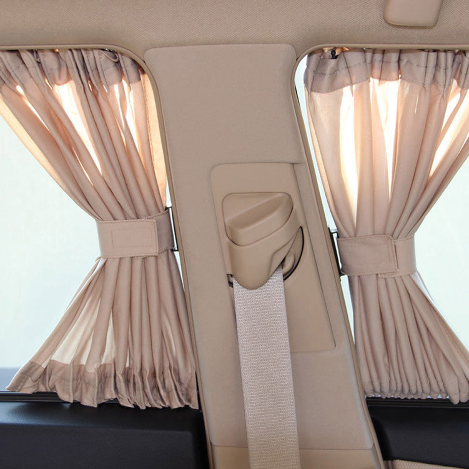 Adjustable 2pc 70cm Car SUV Window Anti-UV Sun Shade Drape Visor Curtain Valance 