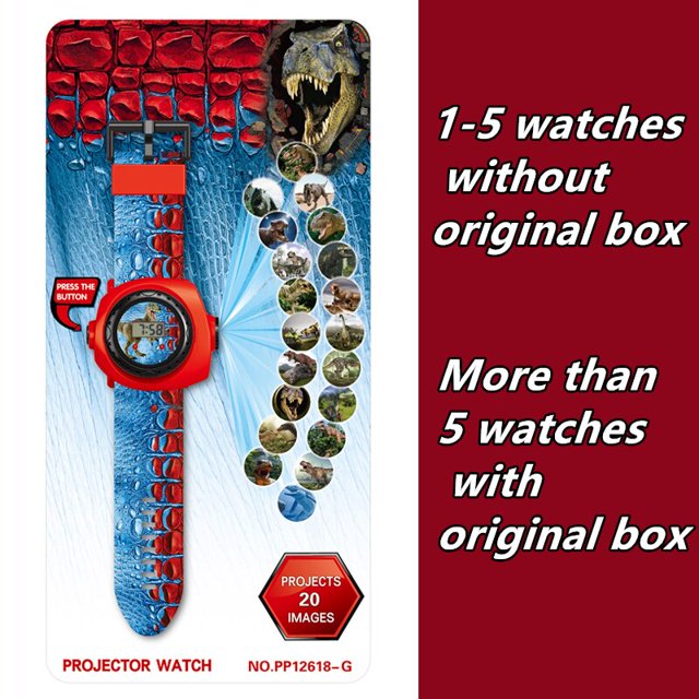 Reloj de proyección de dibujos animados para niños, 20 imágenes, juguete de dinosaurio para niños y niñas, regalos de guardería, relojes para niños, reloj, premios para estudiantes Gao Jinjia LED