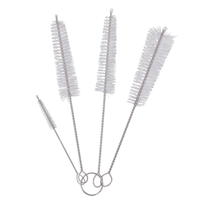 UPGRATOR 2 Set Crevice Cleaning Brush Silver Steel Wire Nylon for Household Use