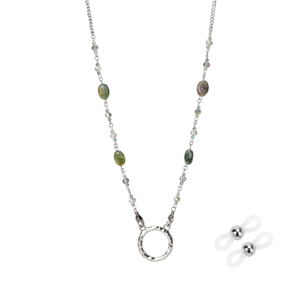 Cadena de Collar Porta Lentes para Mujeres y Hombres - Verde Oscuro