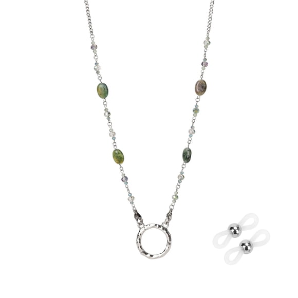 Cadena de Collar Porta Lentes para Mujeres y Hombres - Verde Oscuro