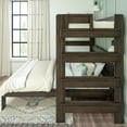 thumbnail image 5 of Max & Lily Solid Wood Modern Farmhouse Bunk Bed, L-Shaped Twin over Queen Bed Frame For Kids, 5 of 9