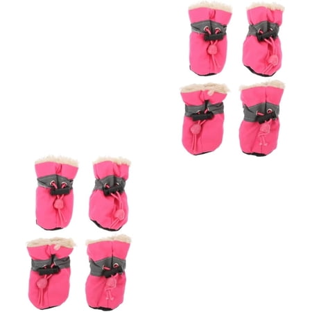 Sneakers 8 pcs Lovely Medium Non- Booties and Dogs Cotton Protector Reflective Small Paw Boots Pets Dog & Anti Kitten Footwear Outdoor for Padded Warm Puppy Kg Sock Sneakers