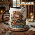 thumbnail image 2 of Personalized Fishing Mug for Dad, Custom Fisherman Coffee Cup, Fishing Lover Gift, Father’s Day Gift for Grandpa, Angler Lure Mug, 2 of 4
