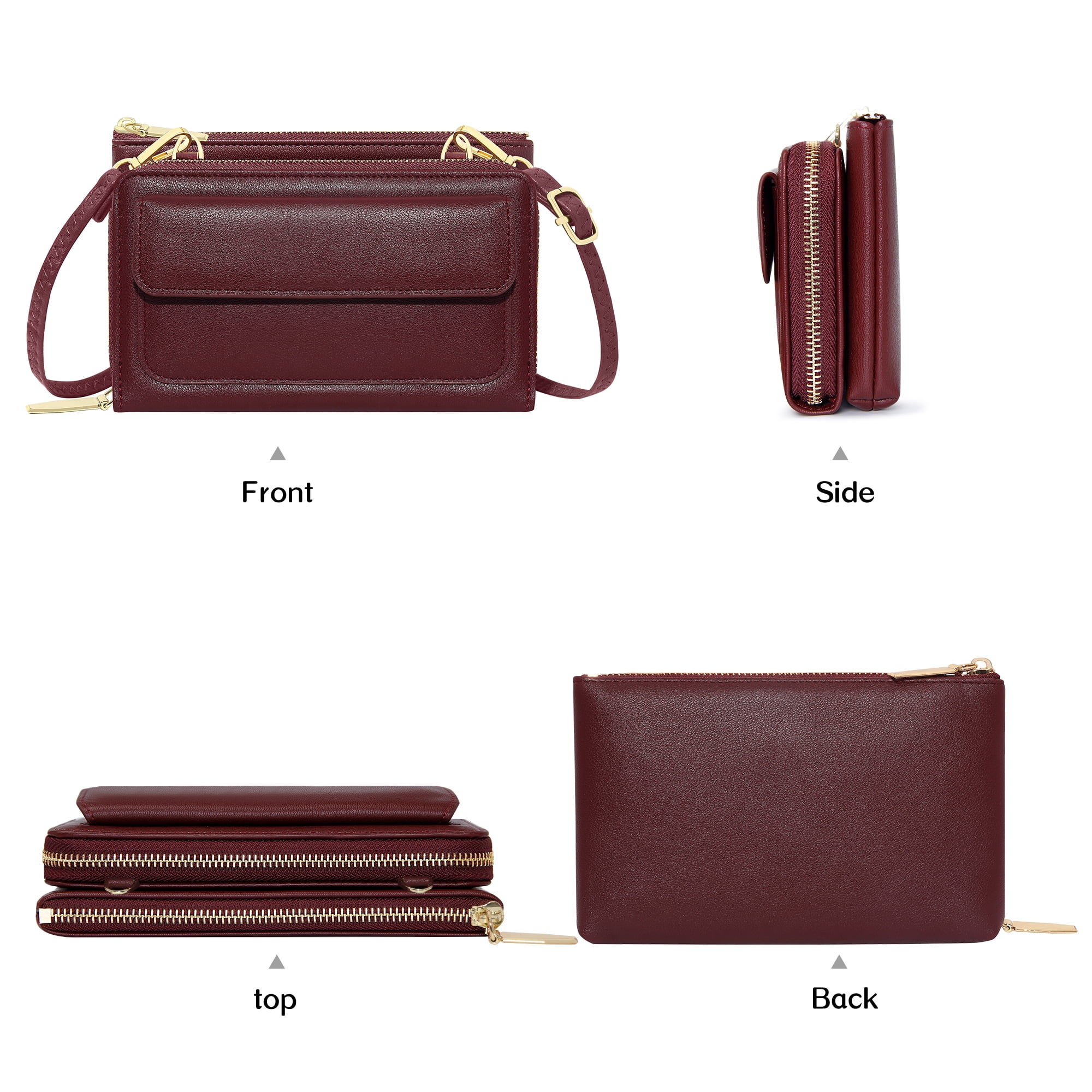 Badiya Small Crossbody Bag for Women Cell Phone Wallet Purse Mini Shoulder Handbags with Card Slots
