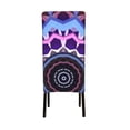 thumbnail image 3 of Mandala Flower Dining Chair Slipcovers Chair Protectors Seat Covers For Dining Room Hotel Kitchen Purple, 3 of 8