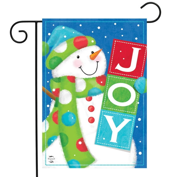 Briarwood Lane Snowman Joy Winter Garden Flag