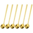thumbnail image 1 of Unique Bargains 6Pack 6' Stainless Steel Espresso Spoons Mini Coffee Spoon Teaspoon, Gold, 1 of 4