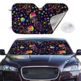 thumbnail image 2 of Kdxio Rainbow Jellyfishes Print Windshield Sun Shade,UV Rays and Sun Heat Protection,Sunshade for Car Windshield,Car Shade Front Windshield - Small, 2 of 6