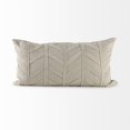 thumbnail image 2 of Light Gray Chevron Textured Lumbar Pillow Cover, 2 of 5