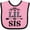 Pink and Black, variant on Inktastic Lil Sis Girls Sister Announcement Girls Baby Bib
