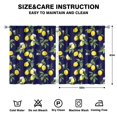 thumbnail image 2 of Nursery Curtains Boys Girls Kids Lemon Navy Print Pattern Window Drapes for Living Bedroom Playroom Room Decor Rod Pocket 52x63Inch 2 Panels, 2 of 2