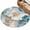 Blue, White, Gold, variant on Round Rugs 3Ft, White Teal Cherry Blossom Round Area Rug Washable Indoor Throw Carpet, Spring Summer Flowers Watercolor Small Non Slip Circle Rug for Bedroom Living Room Home Decor Aesthetic