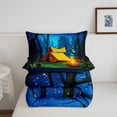 thumbnail image 5 of Catabedysis Magical Camping Full Size Comforter Sets,Starry Tent Print Bedding Comforter Set For Boys,Multicolor,Navy Blue Reversible,3 Pieces,1 Comforter and 2 Pillowcases, 5 of 7