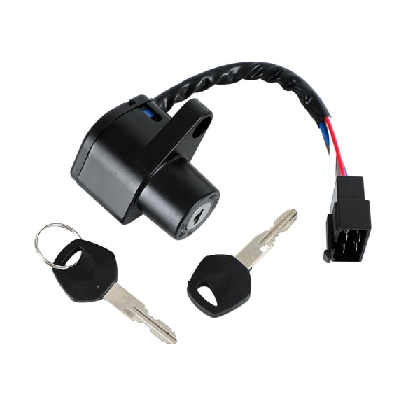Interruptor de llave de encendido MotorGenic para Kawasaki Vulcan 400 500 800 900 Classic Drifter 95-2022 Color Negro