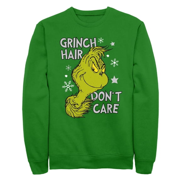 Men's Dr. Seuss The Grinch Hair Don't Care Sweatshirt