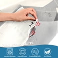 thumbnail image 3 of Yayeee Kitchen Curtains Tier Pair Light Filtering 27"x36" Rod Pocket Short Cafe Window Panel, Gray Cute Cats, 3 of 7