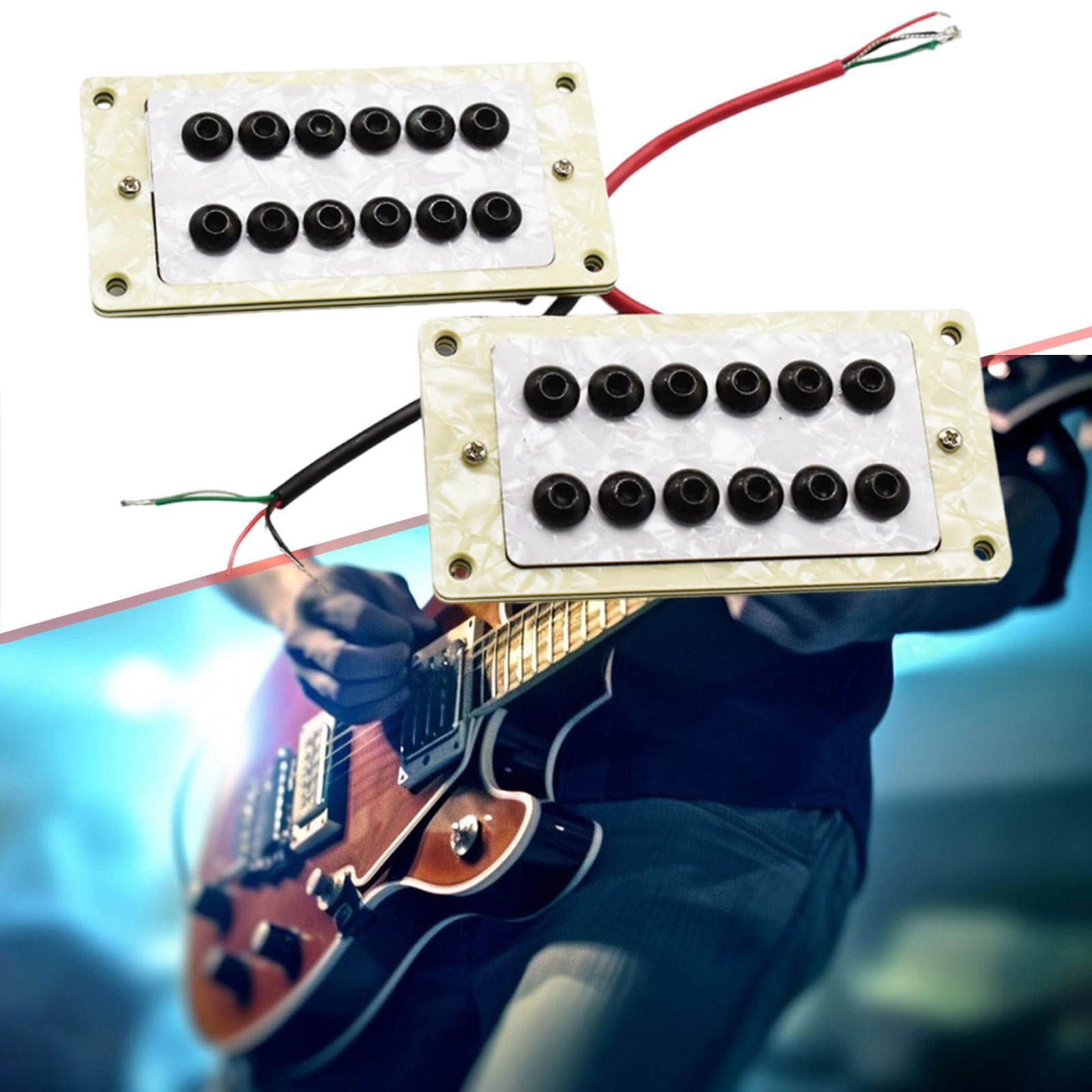 LeeQinersw Electric Guitar Humbucker Pickup Spare Part Replacement Compact Professional Easy to Install Musical Instrument Accessories Neck and Bridge