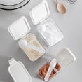 thumbnail image 5 of LShunze Condiment Jars Set, Transparent Seasoning Box with Lids and Spoons, Convenient and Neat Storage Solution for Kitchen (Transparent), 5 of 8