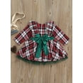 thumbnail image 4 of Bagilaanoe Little Girl Dress Long Sleeve A-line Princess Dresses 1T 2T 3T 4T 5T 6T 7T Kids Ruffle Tulle Hem Plaid Dress, 4 of 8