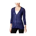 thumbnail image 1 of GH Bass & Co. Suéter tipo cárdigan de punto para mujer, azul, extra pequeño, 1 of 1