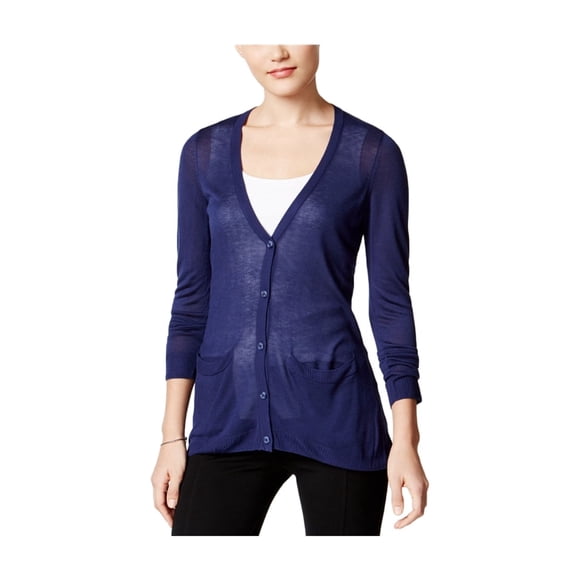 GH Bass & Co. Suéter tipo cárdigan de punto para mujer, azul, extra pequeño