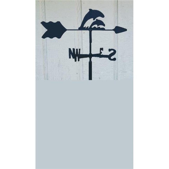 The Lazy Scroll dolphinin Dolphin Garden Mount Weathervane