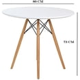 thumbnail image 2 of Mesa Eames Redonda 80 MDF Blanca Grupo Microtec Estilo Eames Patas comedor de Madera Minimalista Grupo Microtec minimalista, 2 of 4